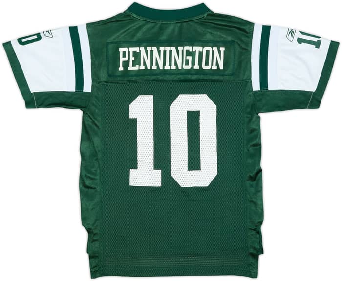 2007 New York Jets Pennington #10 Reebok On Field Home Jersey - 9/10 - (M.Boys)