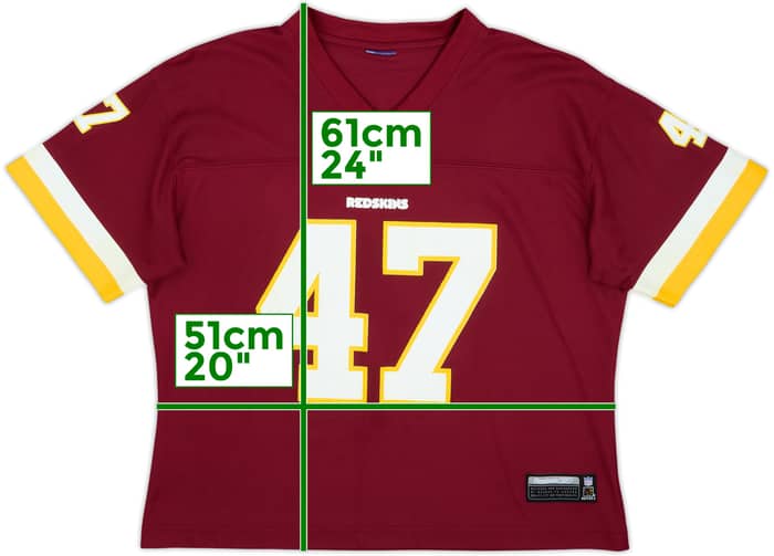 2005-06 Washington Redskins Cooley #47 Reebok Replica Home Jersey Womens - 7/10 - (XL)