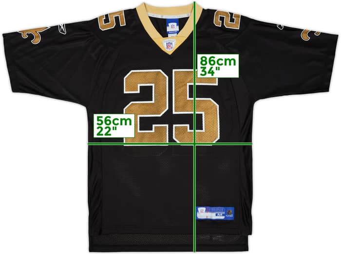 2006 New Orleans Saints Bush #25 Reebok On Field Home Jersey - 7/10 - (M)