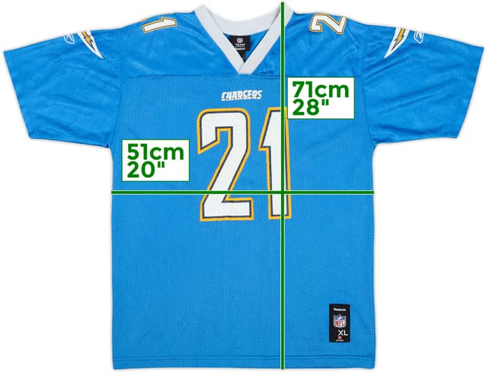 2008-09 San Diego Chargers Tomlinson #21 Reebok Replica Alternate Jersey - 6/10 - (XL.Boys)