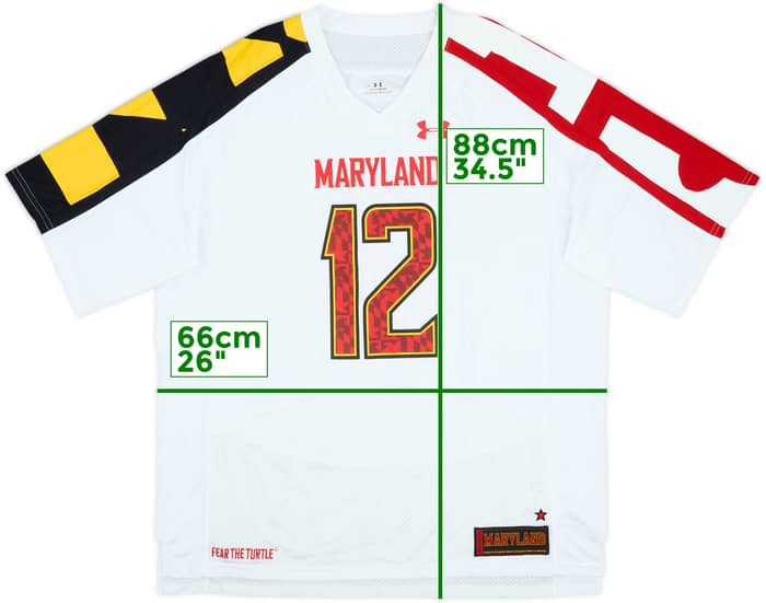 2011-13 Maryland Terrapins Dorsey #12 Under Armour Away Jersey - 9/10 - (XL)