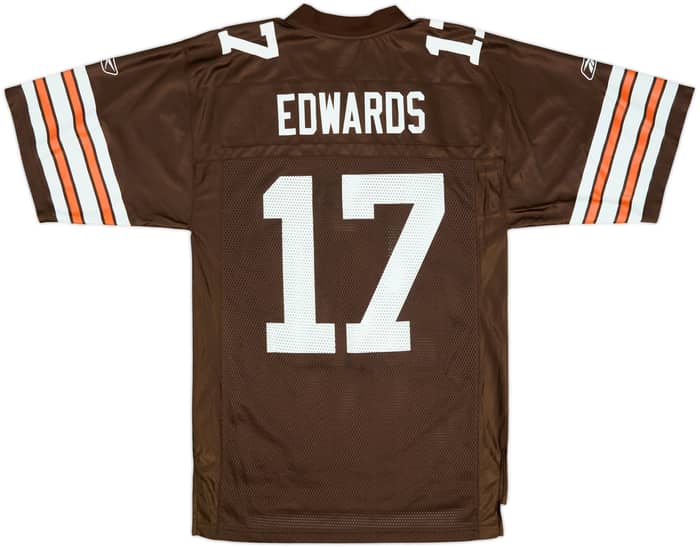 2005-06 Cleveland Browns Edwards #17 Reebok On Field Home Jersey - 8/10 - (S)