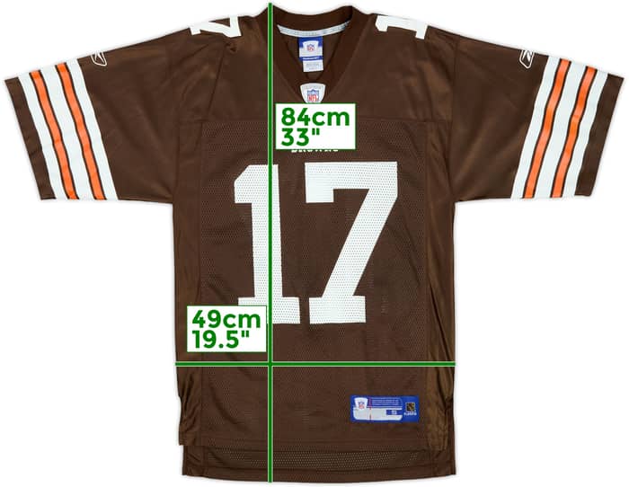 2005-06 Cleveland Browns Edwards #17 Reebok On Field Home Jersey - 8/10 - (S)