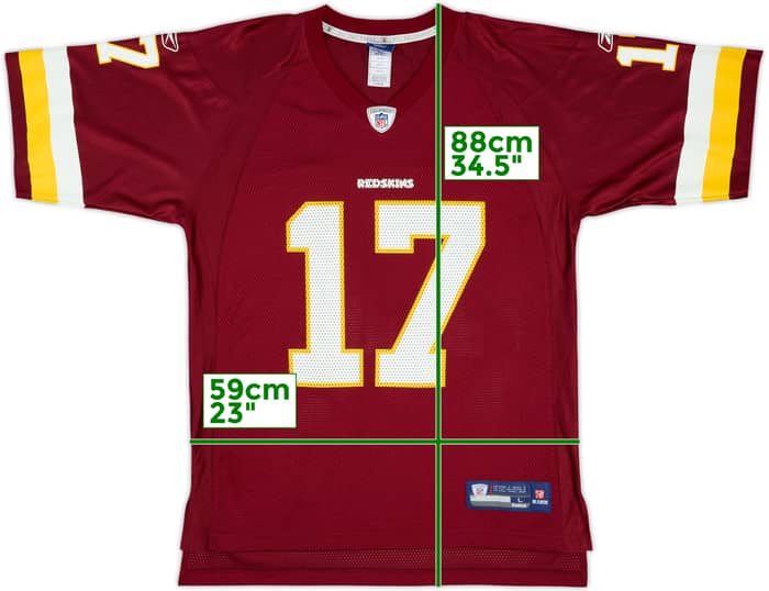 2008-09 Washington Redskins J.Campbell #17 Reebok On Field Home Jersey - 9/10 - (L)