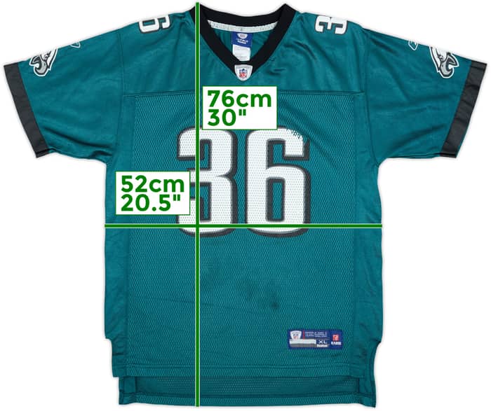 2008-09 Philadelphia Eagles Westbrook #36 Reebok On Field Home Jersey - 5/10 - (XL.Boys)