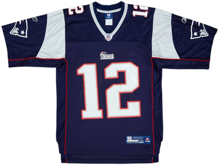 2008-11 New England Patriots Brady #12 Reebok On Field Home Jersey - 8/10 - (M)