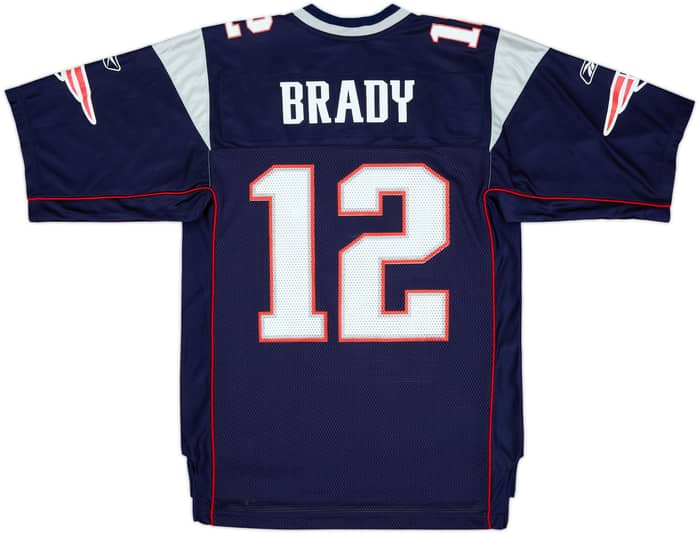 2008-11 New England Patriots Brady #12 Reebok On Field Home Jersey - 8/10 - (M)