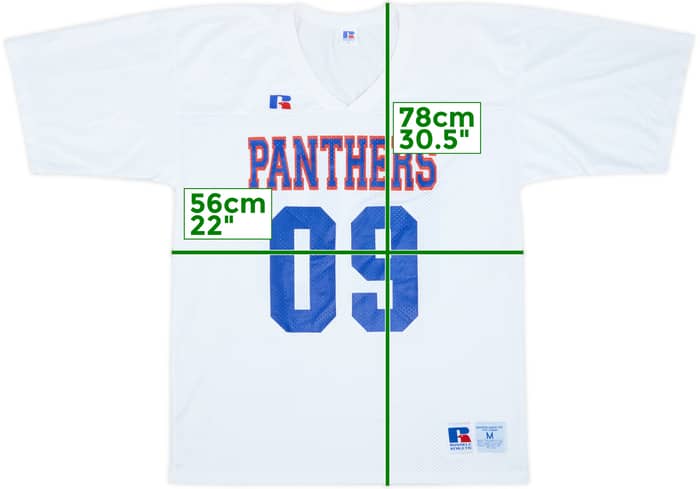 2000s Panthers #09 Russell Athletic Template Jersey - 9/10 - (M)