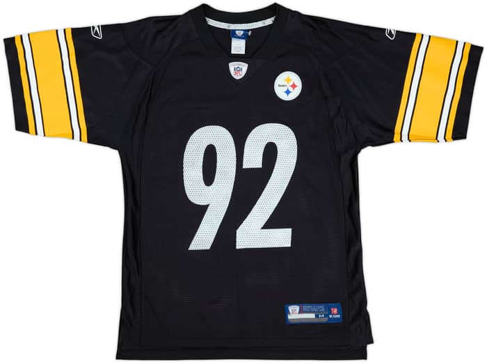 2008-11 Pittsburgh Steelers Harrison #92 Reebok On Field Home Jersey - 8/10 - (M)