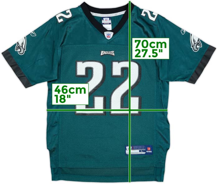 2008 Philadelphia Eagles Samuel #22 Reebok On Field Home Jersey - 8/10 - (L.Boys)