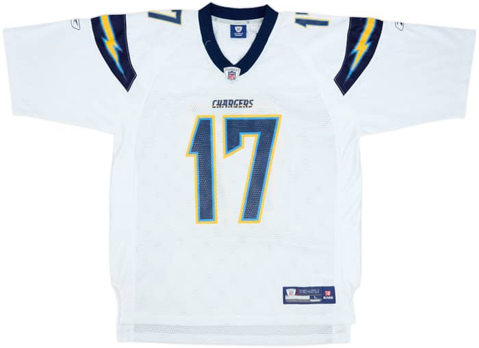 2008-11 San Diego Chargers Rivers #17 Reebok On Field Away Jersey - 7/10 - (L)