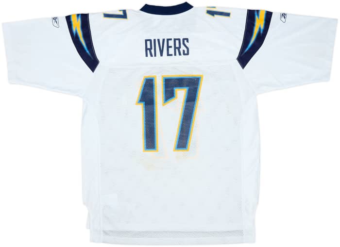 2008-11 San Diego Chargers Rivers #17 Reebok On Field Away Jersey - 7/10 - (L)
