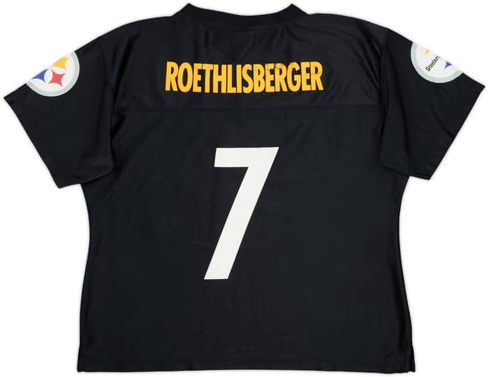 2005-06 Pittsburgh Steelers Roethlisberger #7 NFL Replica Home Jersey Womens - 6/10 - (L)