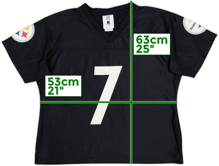 2005-06 Pittsburgh Steelers Roethlisberger #7 NFL Replica Home Jersey Womens - 6/10 - (L)