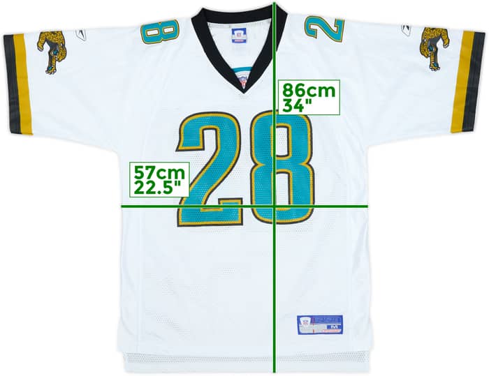 2002-04 Jacksonville Jaguars Taylor #28 Reebok On Field Away Jersey - 9/10 - (M)