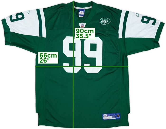 2005-06 New York Jets Baddniss #99 Reebok Authentic Home Jersey - 8/10 - (XXL)