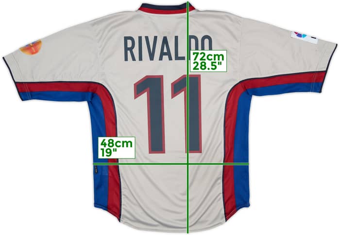 1998-01 Barcelona Away Shirt Rivaldo #11 - 7/10 - (M)