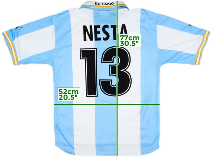 1999-00 Lazio European Home Shirt Nesta #13 - 7/10 - (M)