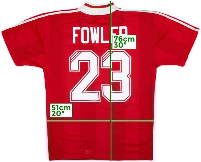 1995-96 Liverpool Local Camiseta Fowler #23 - 8/10 - (L)
