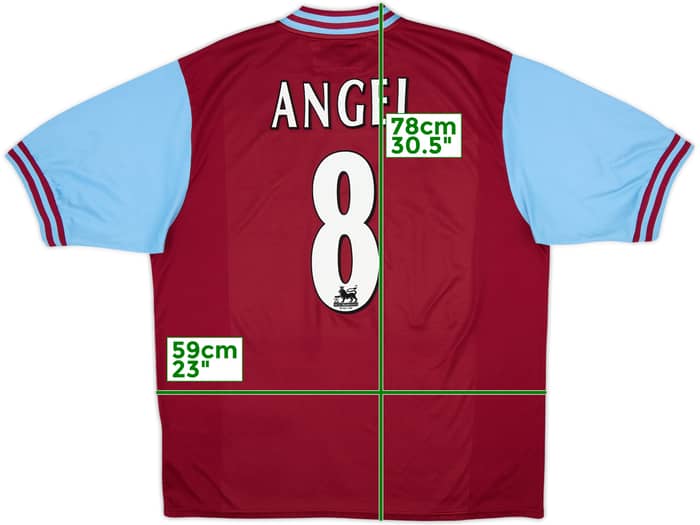 2002-03 Aston Villa Home Shirt Angel #8 - 6/10 - (XL)
