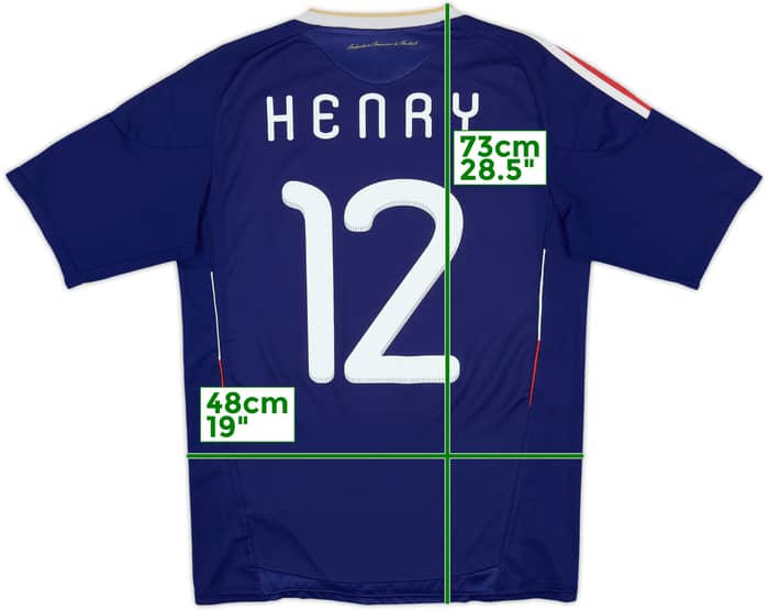 Camiseta de local de Francia 2009-10 Henry #12 - 5/10 - (M)