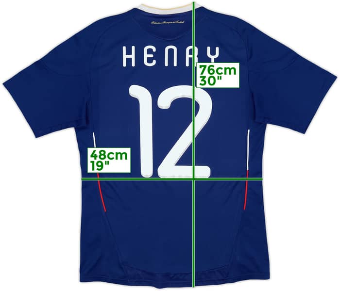 Camiseta de local de Francia 2009-10 Henry #12 - 6/10 - (M)