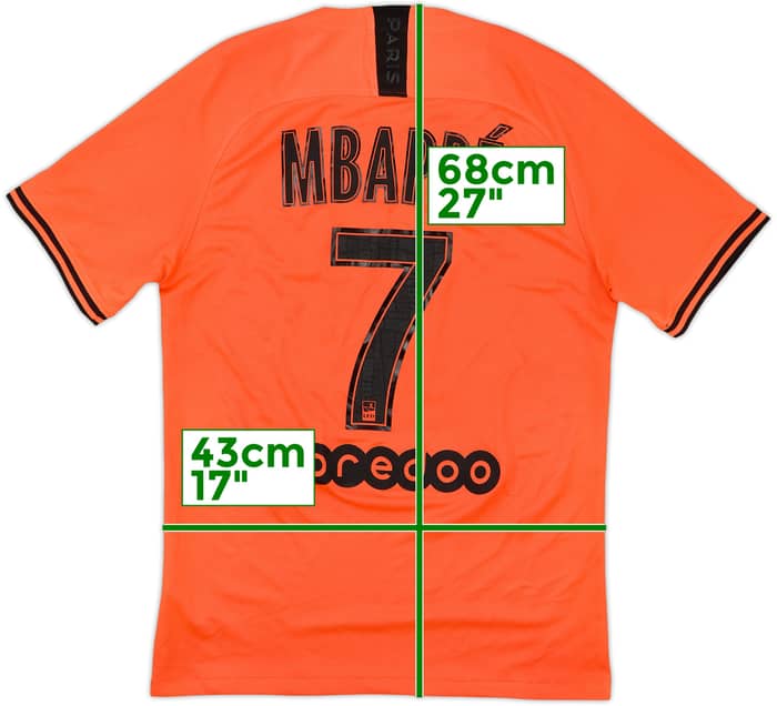 2019-20 Paris Saint-Germain Away Shirt Mbappe #7 - 6/10 - (S)