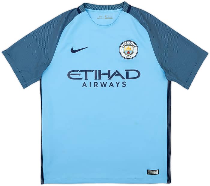 2016-17 Manchester City Home Shirt Kun Aguero #10 - 6/10 - (M)