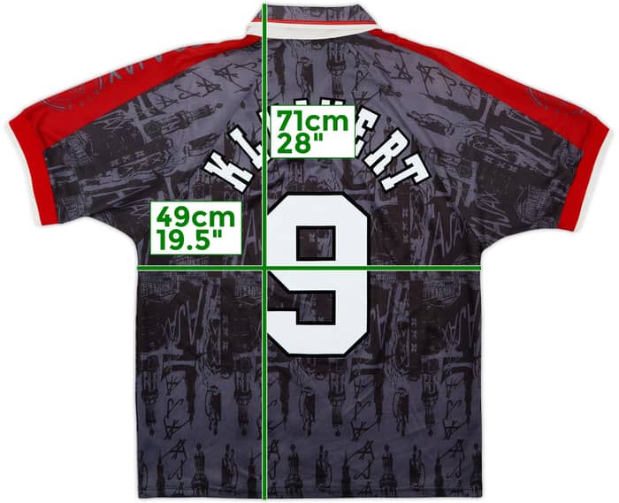 1996-97 Ajax Away Shirt Kluivert #9 - 8/10 - (M)