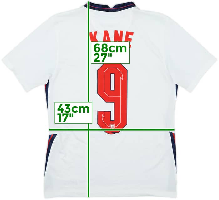 2020-22 England Home Shirt Kane #9 - 7/10 - (S)