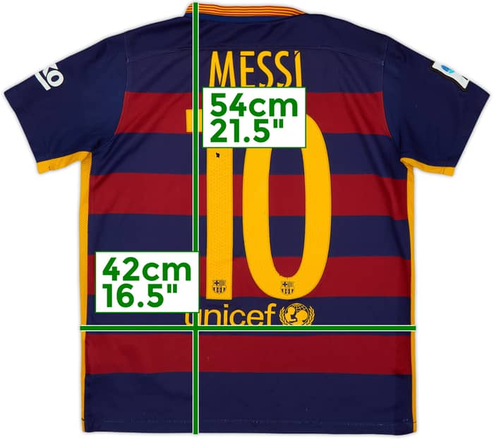 2015-16 Barcelona Home Shirt Messi #10 - 5/10 - (M.Boys)