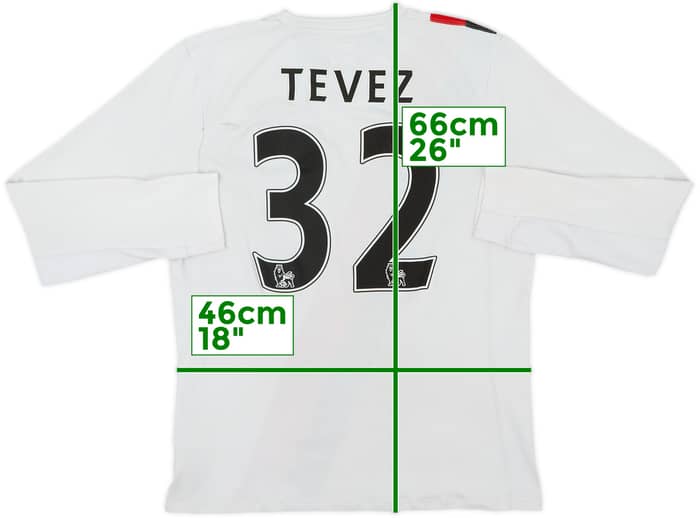 2009-11 Manchester City Third L/S Shirt Tevez #32 - 5/10 - (S)