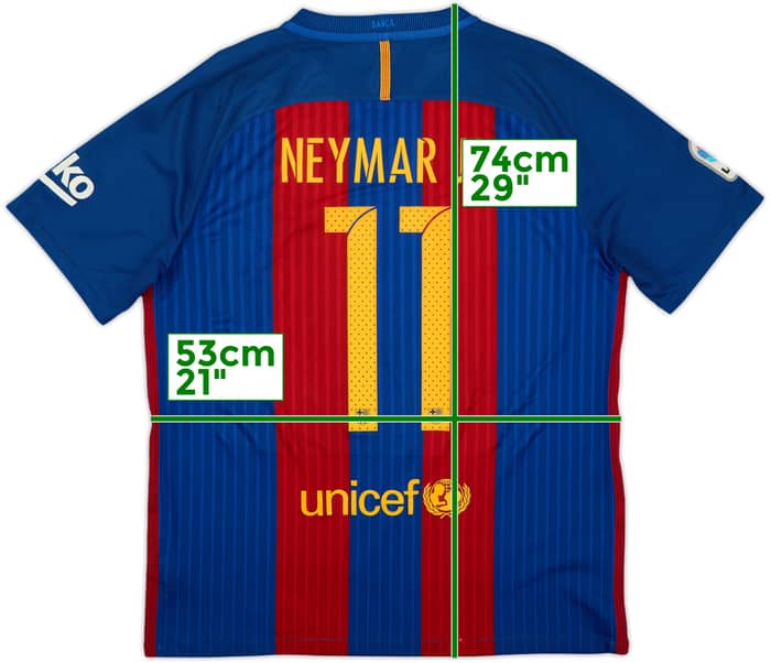2016-17 Barcelona Home Shirt Neymar Jr #11 - 6/10 - (L)