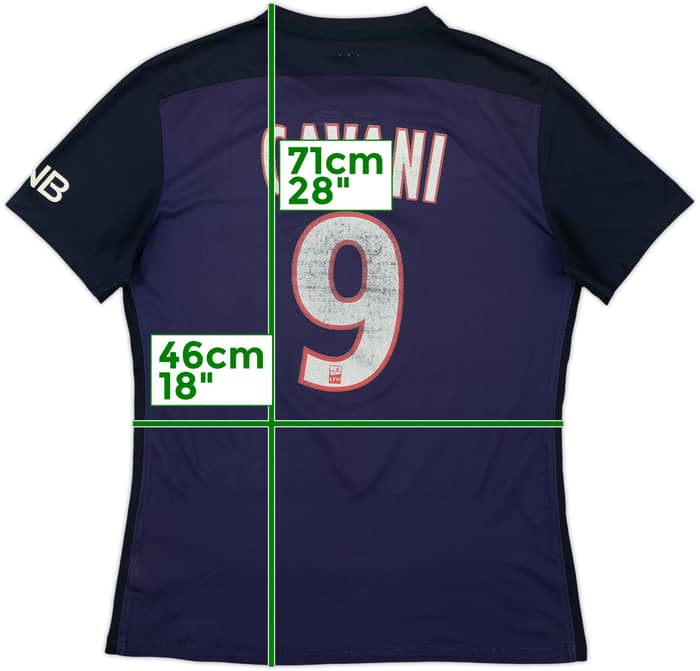 2015-16 Paris Saint-Germain Authentic Home Shirt Cavani #9 - 4/10 - (M)