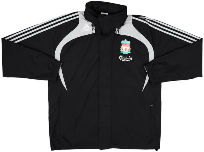 2008-09 Liverpool adidas Hooded Rain Jacket - 10/10 - (L)
