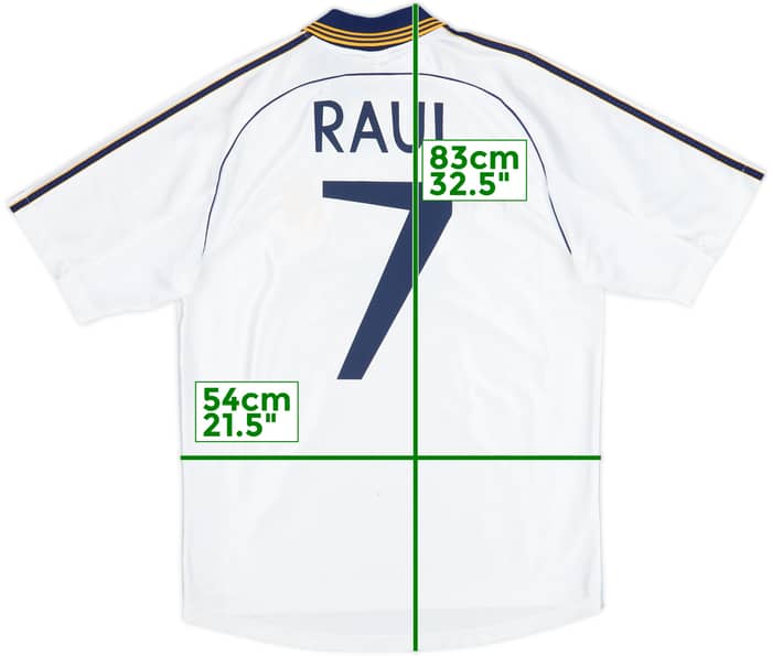 1998-00 Real Madrid Home Shirt Raul #7 - 6/10 - (M)