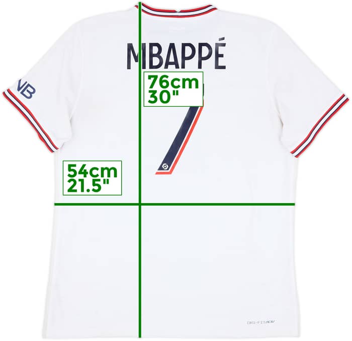 2021-22 Paris Saint-Germain Authentic Fourth Shirt Mbappe #7 - 6/10 - (XL)