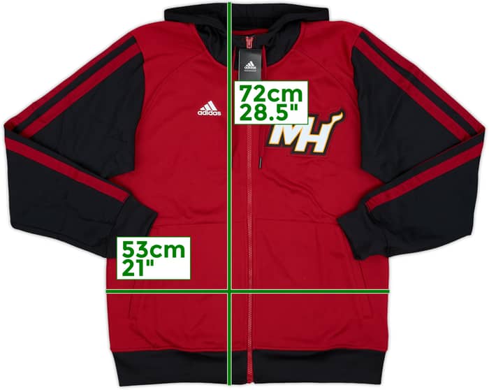 2013-14 Miami Heat adidas Full-Zip Hooded Sweat Top (M)