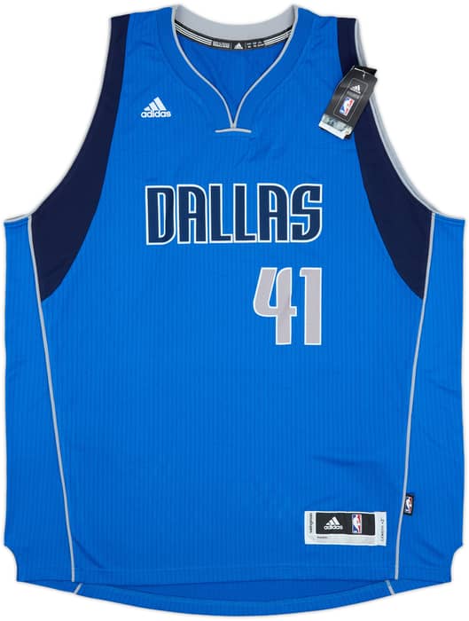 2014-17 Dallas Mavericks Nowitzki #41 adidas Swingman Away Jersey (XXL)