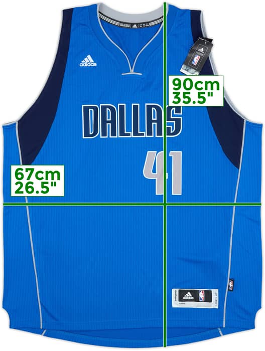 2014-17 Dallas Mavericks Nowitzki #41 adidas Swingman Away Jersey (XXL)