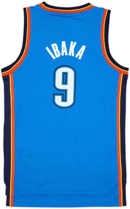 2010-14 Oklahoma City Thunder Ibaka #9 adidas Swingman Away Jersey (XXS)
