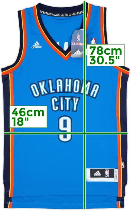 2010-14 Oklahoma City Thunder Ibaka #9 adidas Swingman Away Jersey (XXS)