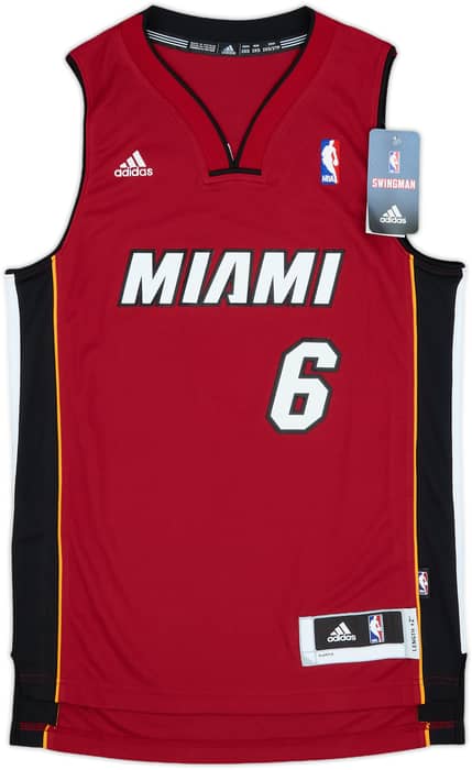 2010-14 Miami Heat James #6 adidas Swingman Alternate Jersey (XXS)