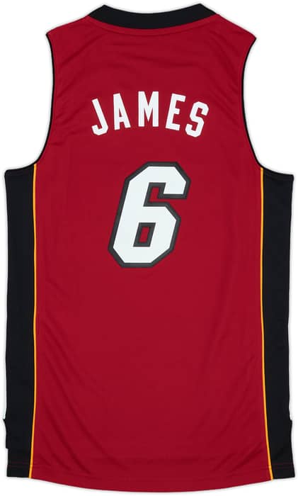 2010-14 Miami Heat James #6 adidas Swingman Alternate Jersey (XXS)