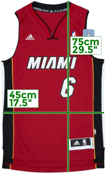 2010-14 Miami Heat James #6 adidas Swingman Alternate Jersey (XXS)