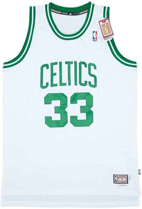 1985-86 Boston Celtics Bird #33 adidas Hardwood Classics Swingman Home Jerse (L)