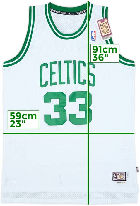 1985-86 Boston Celtics Bird #33 adidas Hardwood Classics Swingman Home Jerse (L)