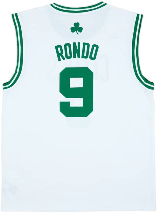 2010-14 Boston Celtics Rondo #9 adidas Home Jersey - 8/10 - (L)