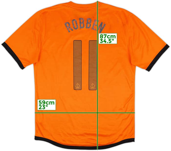 2012-13 Netherlands Home Shirt Robben #11 - 5/10 - (M)