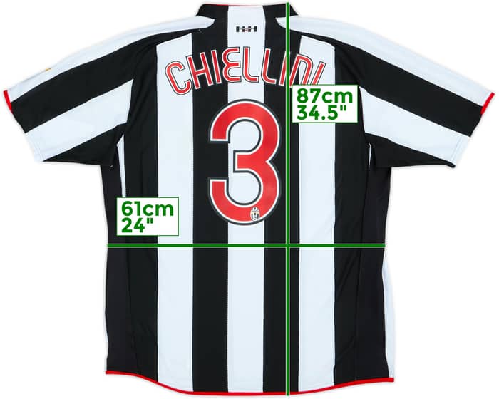 2007-08 Juventus Home Shirt Chiellini #3 - 8/10 - (XL)